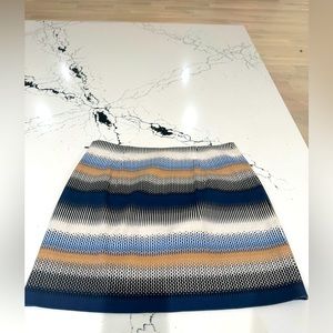 Club Monaco multi color striped mini skirt